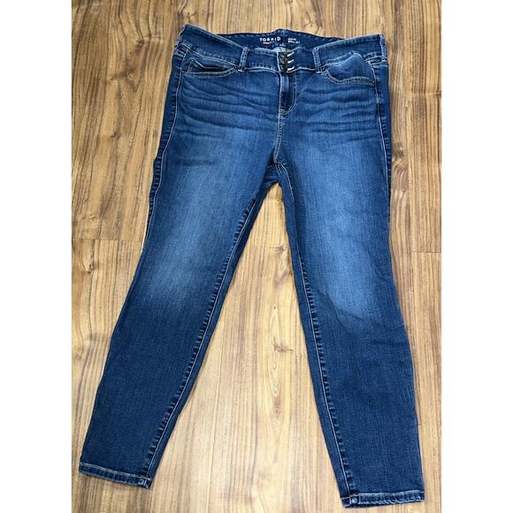 torrid Denim - Torrid Jeans Size 18R Womens Jegging Button Fly Stretch Blue Denim